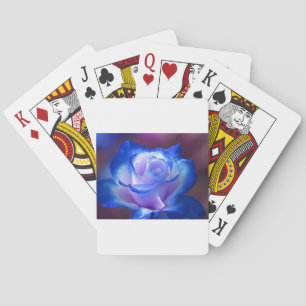 blühende Reben Blütenblattröse Blumen Blume blau L Spielkarten