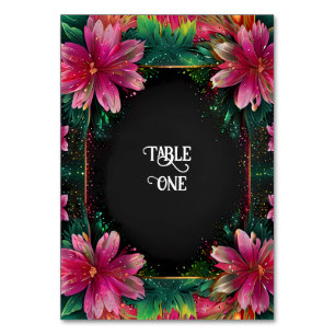 Blühende Romantik: Ein Blumenthema Tischnummer