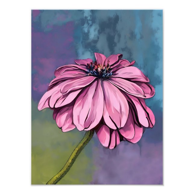 Blühende rosa Blume Fotodruck (Vorne)