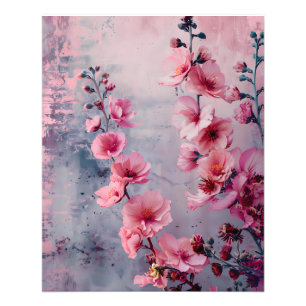 Blühende rosa Blüten Fotodruck