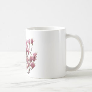 Blühende rosa Magnolias-Frühlingsstimmung in der B Kaffeetasse