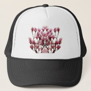 Blühende rosa Magnolias-Frühlingsstimmung in der B Truckerkappe