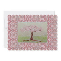 Blühende rosa Tree Note Card