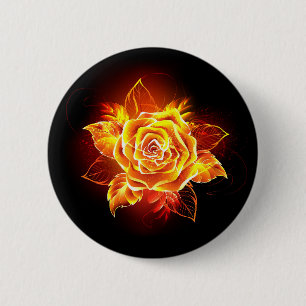 Blühende Rose Button