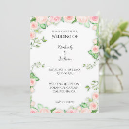 Blühende Rose Einladung