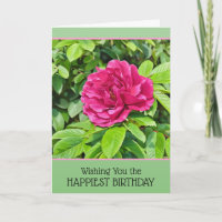 Blühende Rose - Geburtstagskarte