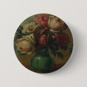 Blühende Rose in einer Vase von Pierre Renoir Clas Button