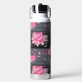 Blühende Rose KI-Kunst Trinkflasche