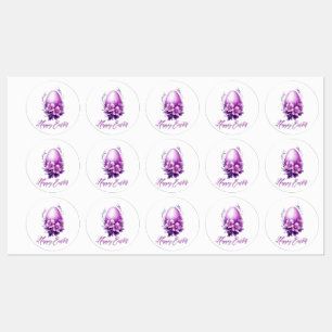 Blühende Rose Ostereier Etiketten