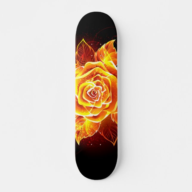 Blühende Rose Skateboard (Vorne)