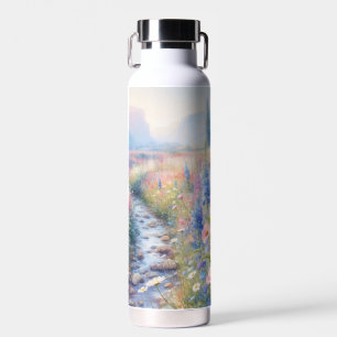 Blühende Ruhe: Landschaftliche Blumenlandschaft Trinkflasche