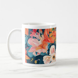 Blühende Sammlung digitaler Kunst Kaffeetasse
