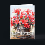 Blühende schöne Lily Blume Illustration Karte<br><div class="desc">Diese außergewöhnliche Geburtstagskarte zeigt einige blühende Lilienblüten in einem Holzfass. Bitte passen Sie alle verfügbaren Optionen nach Ihren Wünschen an.</div>