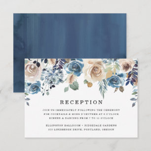 Blühende Schönheit   Hochzeitsempfangskarte Einladung