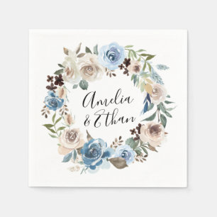 Blühende Schönheit Personalisierte Hochzeit Serviette