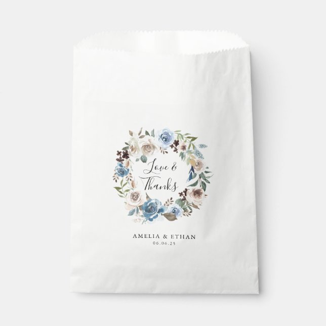 Blühende Schönheit | Personalisierte Hochzeit Viel Geschenktütchen (Vorderseite)