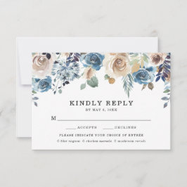 Blühende Schönheitssehen RSVP-Karte mit Wahlmöglic RSVP Karte