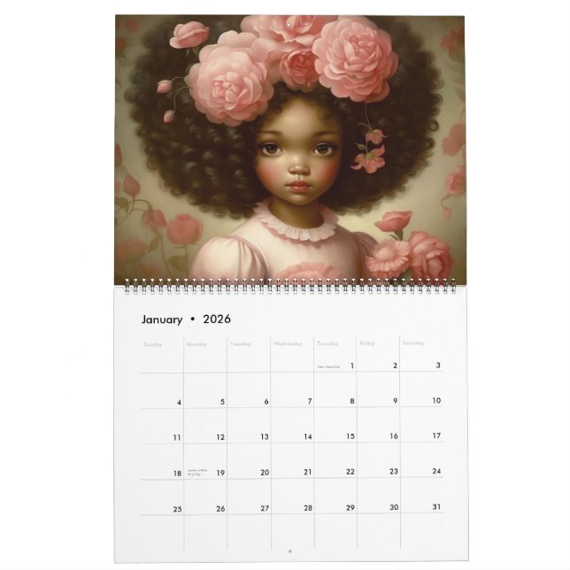 Blühende schwarze Schönheiten - Saison 2025 Kalender (Jan 2026)
