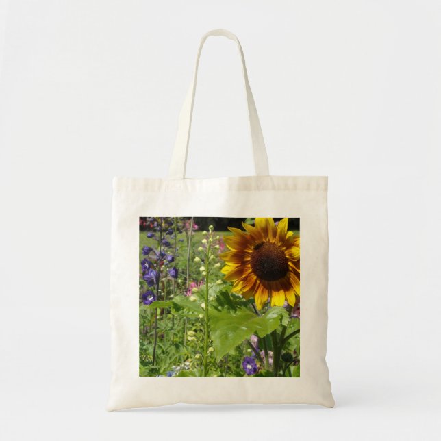 Blühende Sonnenblume Tragetasche (Vorne)