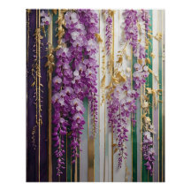 Blühende Tapete Violet Gold Wisteria