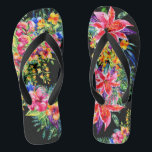 Blühende tropische Blume flackern Flops Flip Flops<br><div class="desc">In meinen Kategorien und Sammlungen finden Sie passende Produkte. "Sieht aus wie ein tropischer Urlaub oder eine Strandhochzeit für mich! Vergleichen Sie sie mit Designer Flip Flops zu einem viel höheren Preis, und hier haben Sie eine kühne Aussage, dass Sie Stil haben und wissen, wie man es zu zeigen. Ich...</div>