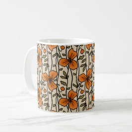 Blühende vertikale Gärten Freuen Orangefarbene Blu Kaffeetasse