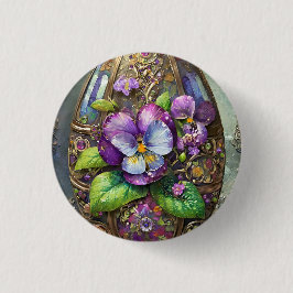 Blühende Vögel Foot Violets Wildblumen Ostereier Button