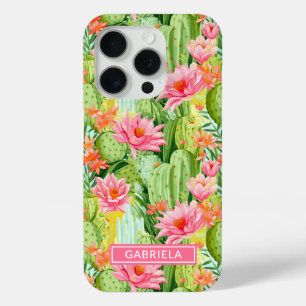 Blühende Wasserfarbe-Kakteen personalisiert Case-Mate iPhone Hülle