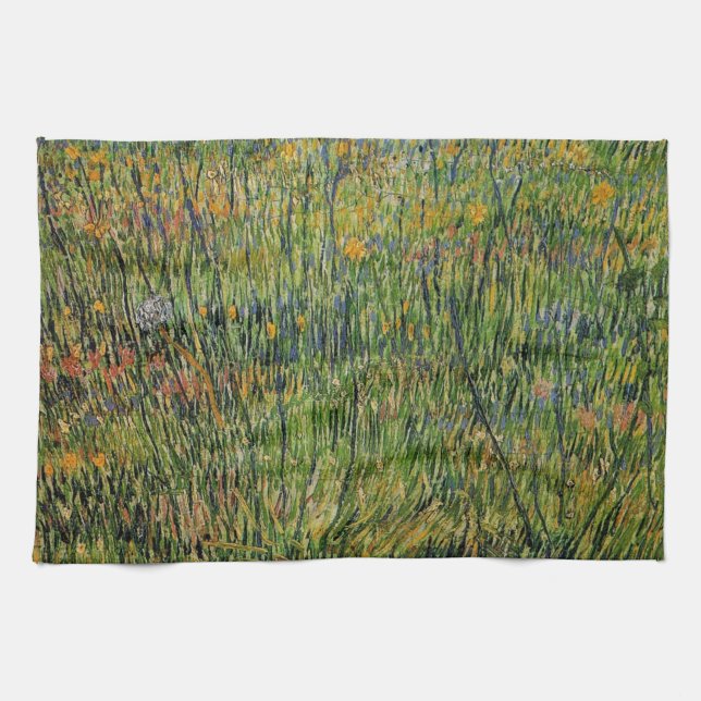 Blühende Weide von Vincent van Gogh Geschirrtuch (Horizontal)