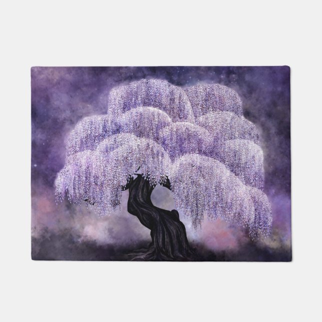 Blühende Wisteria Tree Fußmatte (Vorderseite)