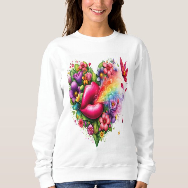 💡 ✨ blühende Zuneigungen 🌸 🦋 Sweatshirt (Vorderseite)