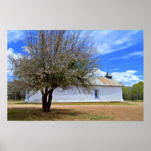 Blühender Apfelbaum, Sangre De Cristo Kapelle, N.M Poster