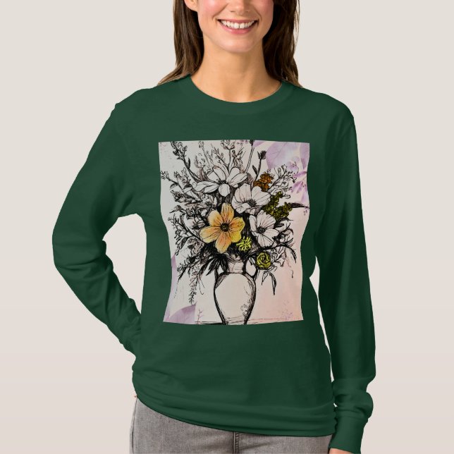 Blühender Beauty Basic Long Sleeve T - Shirt (Vorderseite)