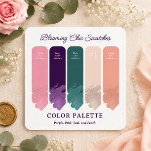Blühender Chic • Florale Hochzeit Farbpalette Kart Einladung