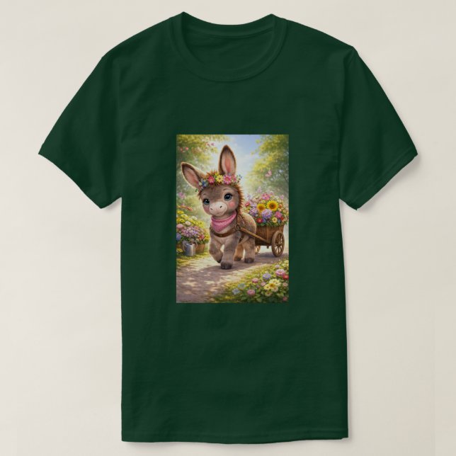 Blühender Esel T-Shirt (Design vorne)