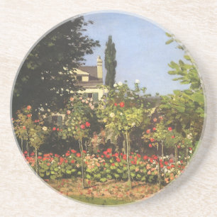 Blühender Garten in Sainte Adresse von Claude Mone Sandstein Untersetzer