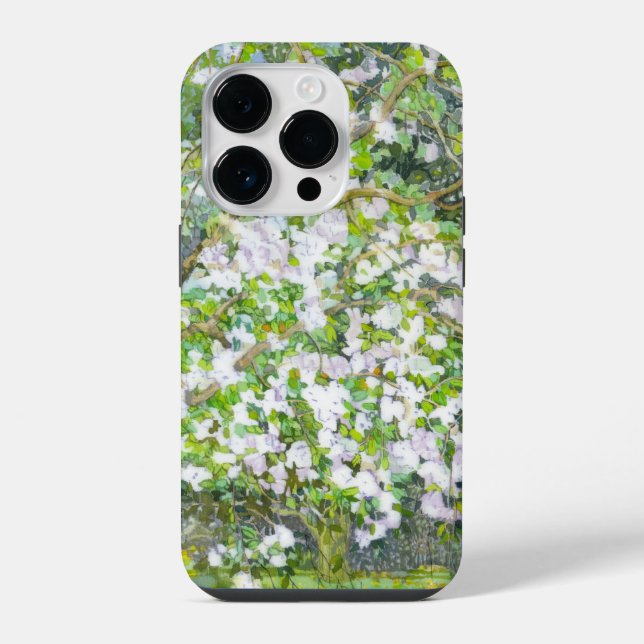 blühender Garten iPhone 14 Pro Hülle (Rückseite)