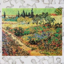Blühender Garten mit Pfad durch Vincent van Gogh