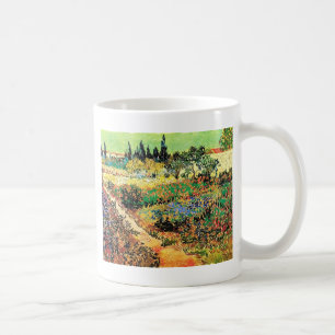 Blühender Garten mit Pfad, Vincent van Gogh Kaffeetasse