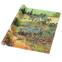 Blühender Garten mit Pfad von Vincent van Gogh.