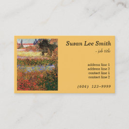 Blühender Garten von Vincent van Gogh. Gelb Visitenkarte