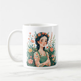 Blühender Gärtner - Gärtnerin mit Blumen Kaffeetasse