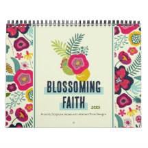 Blühender Glaube Abstrakter Blumenkalender