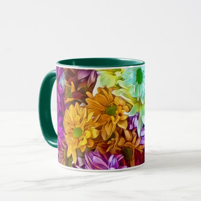 Blühender Herbst Tasse (Vorderseite Links)