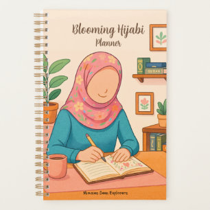 Blühender Hijabi-Planer Planer
