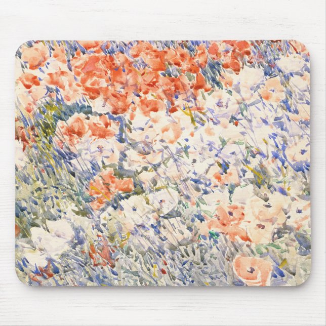 Blühender Impressionistischer Garten-Mauspad Mousepad (Vorne)