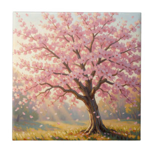 Blühender Kirschblütenbaum Frühling Fliese