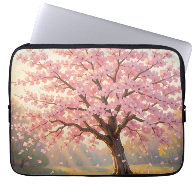 Blühender Kirschblütenbaum Frühling Laptopschutzhülle (Vorderseite)