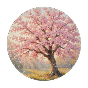 Blühender Kirschblütenbaum Frühling Schneidebrett