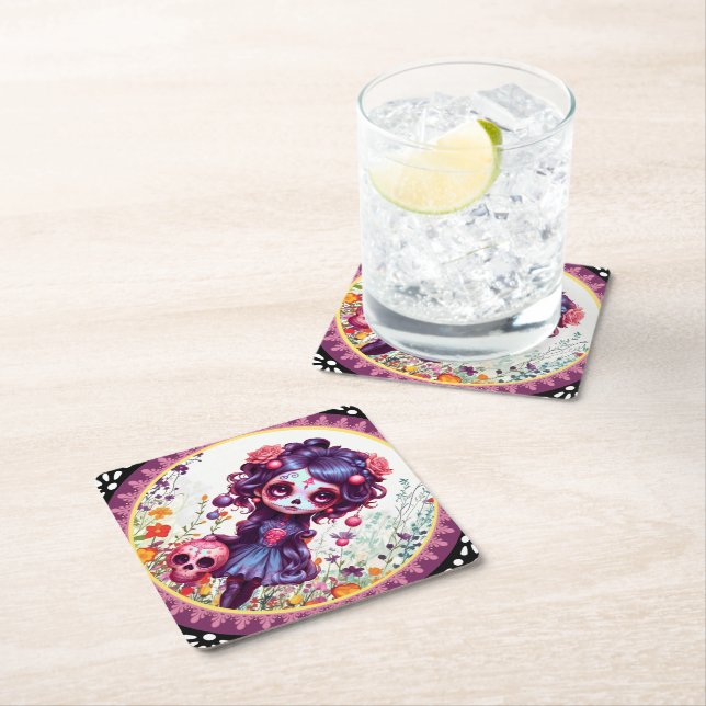 Blühender Lila Garten Untersetzer (Vor Ort)